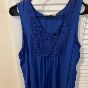 Cobalt Blue Tank Top Blouse